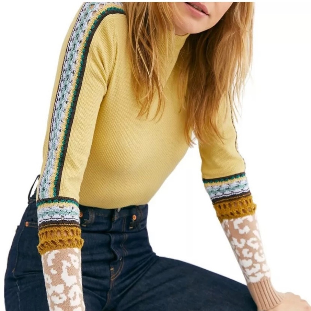 Free People Switch it Up. Yellow. XL. NWT.